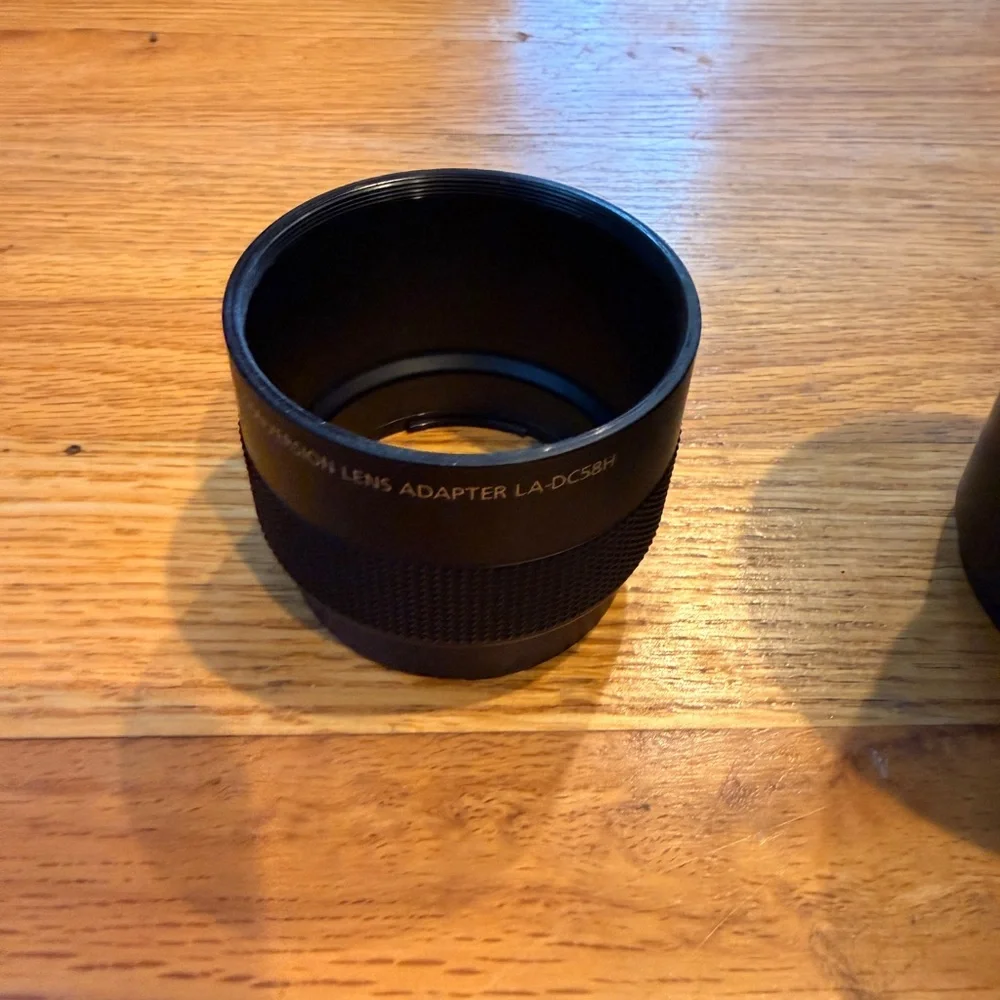 Set of Two Canon Black Teleconverter Lenses with Protective Caps